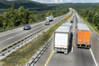 Semi-Trucks and Other Traffic on the Interstate Highway